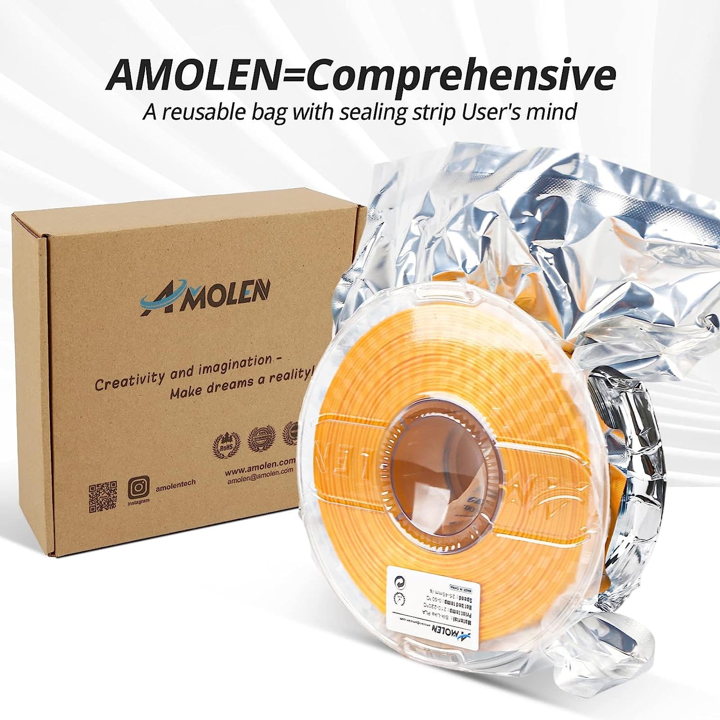 Amolen - PLA Silk Basic Variety Pack (4x200g) - 1.75MM