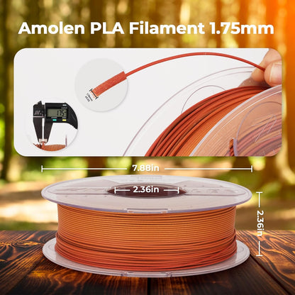 Amolen - PLA Wood 1.75mm, 1KG/2.2LB