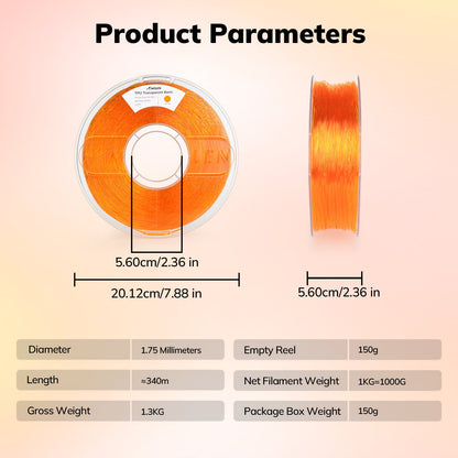 Amolen - TPU Transparent 1.75mm, 1KG/2.2LB