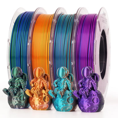 Amolen - PLA Silk Triple Color Variety Pack (4x200g) - 1.75MM