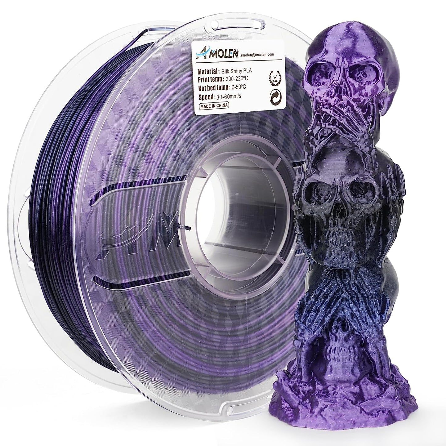 Amolen - PLA Silk Shiny Gradient 1.75mm, 1KG/2.2LB
