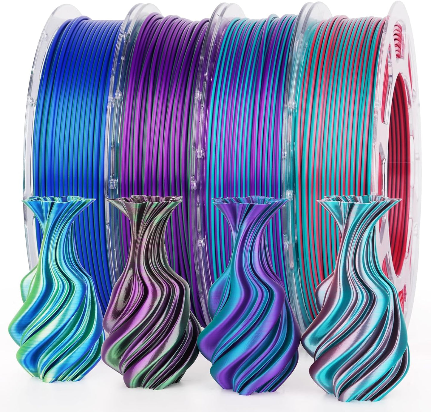 Amolen - PLA Silk Dual Color Variety Pack (4x200g) - 1.75MM