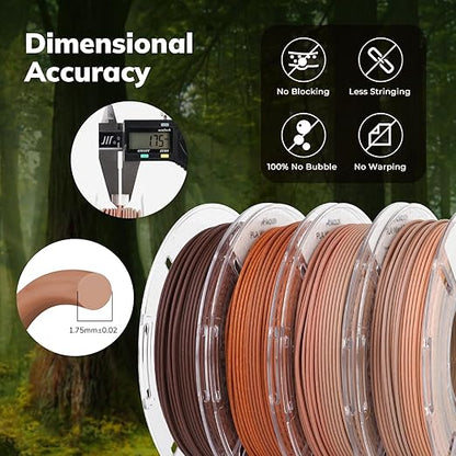 Amolen - PLA Wood Variety Pack (4x200g)