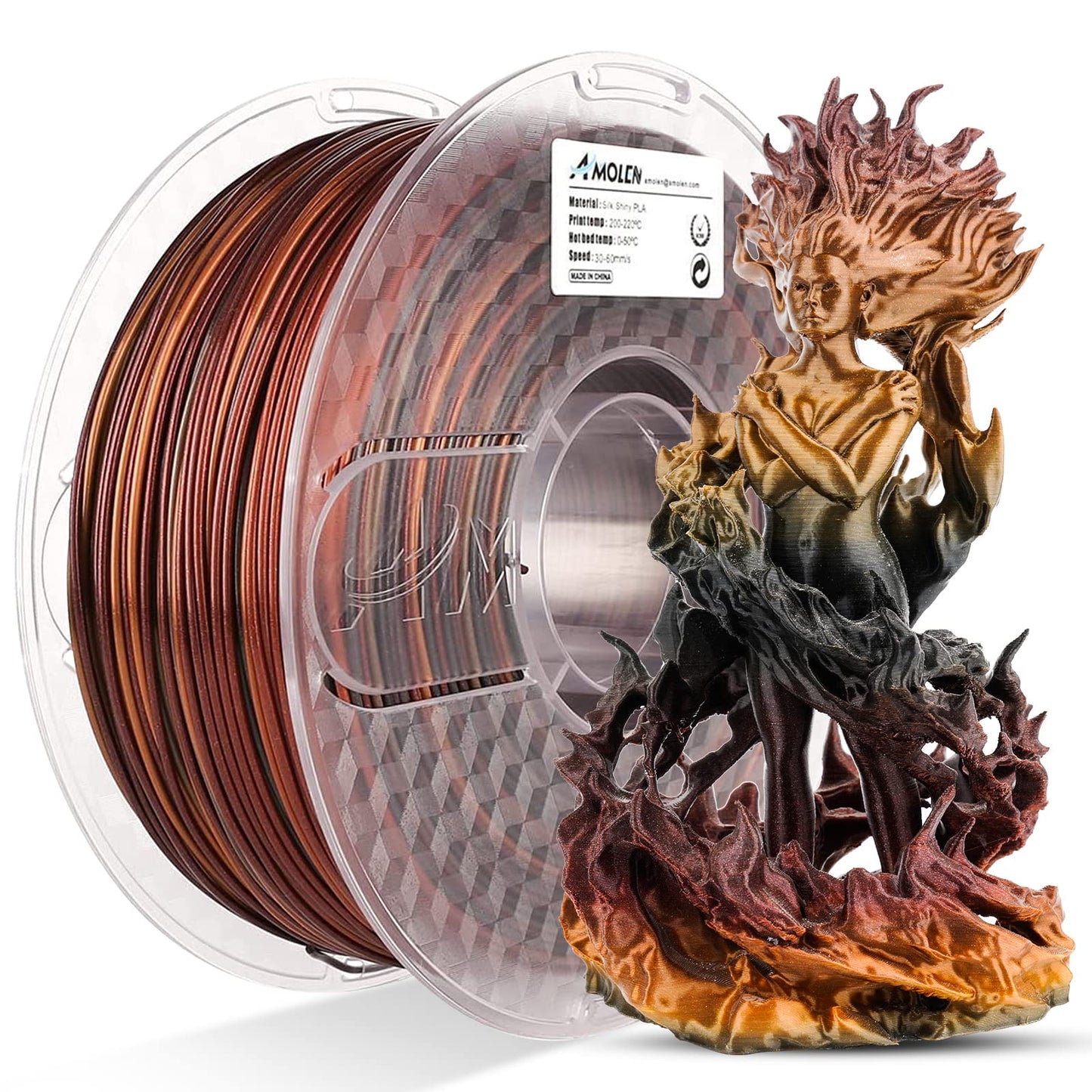 Amolen - PLA Silk Shiny Gradient 1.75mm, 1KG/2.2LB
