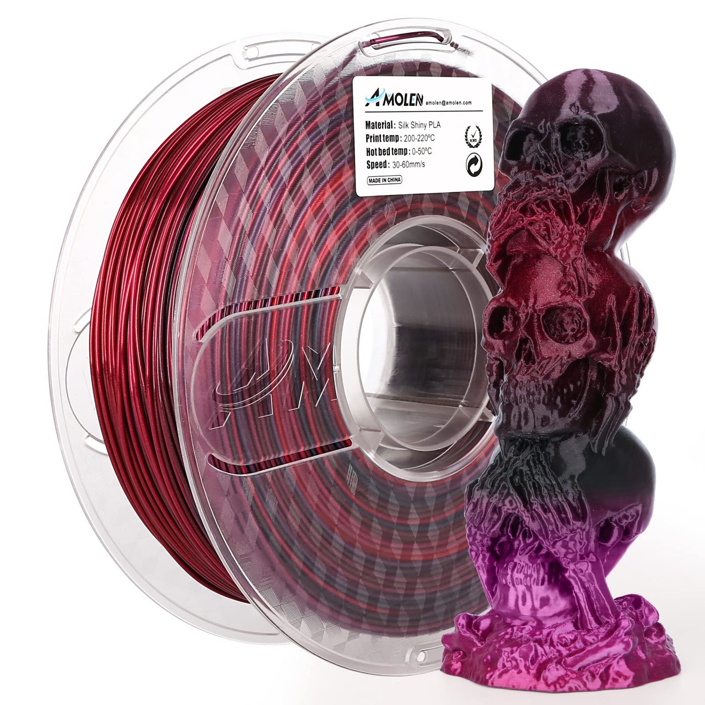 Amolen - PLA Silk Shiny Gradient 1.75mm, 1KG/2.2LB