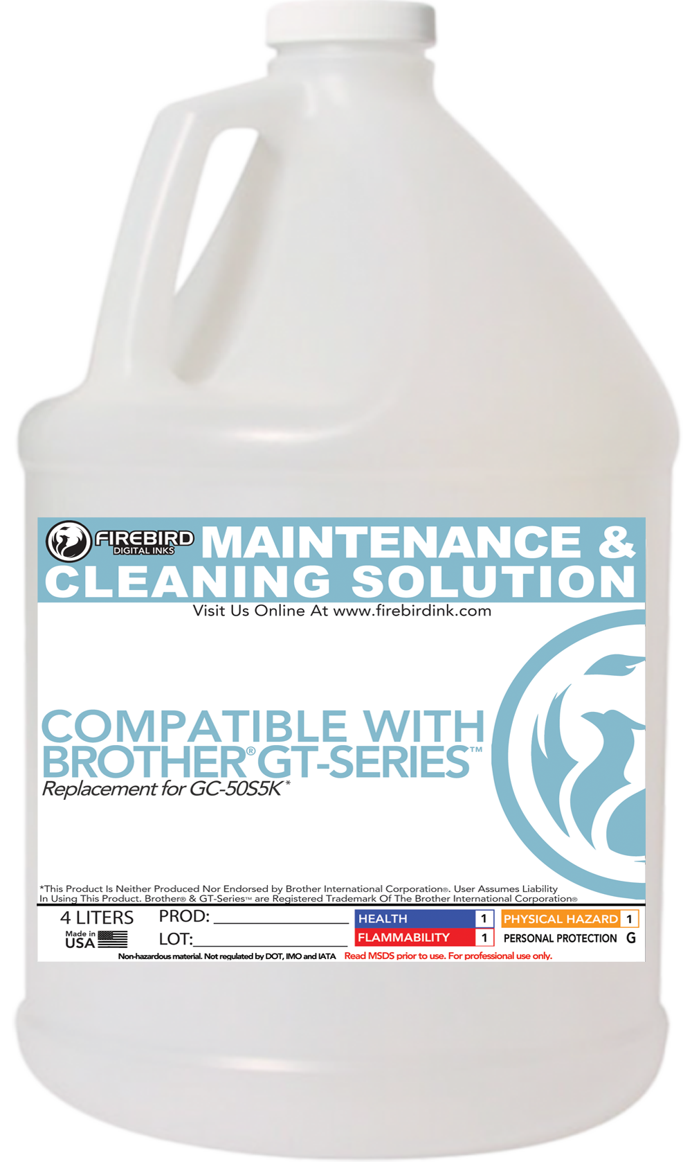 Firebird Ink - Maintenance & Cleaning Solution Compatible With Brother GT-361 & GT-381