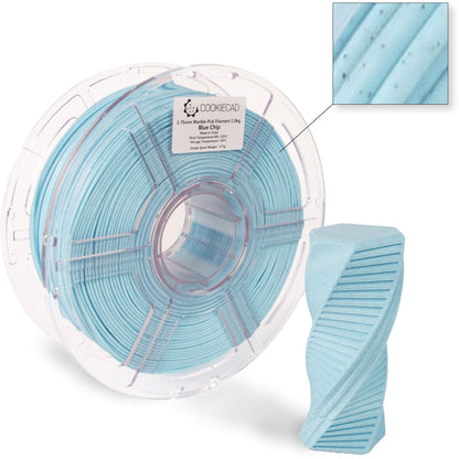 Cookiecad - Blue Chip Marble PLA Filament 1.75mm - 1kg / 2.2lbs