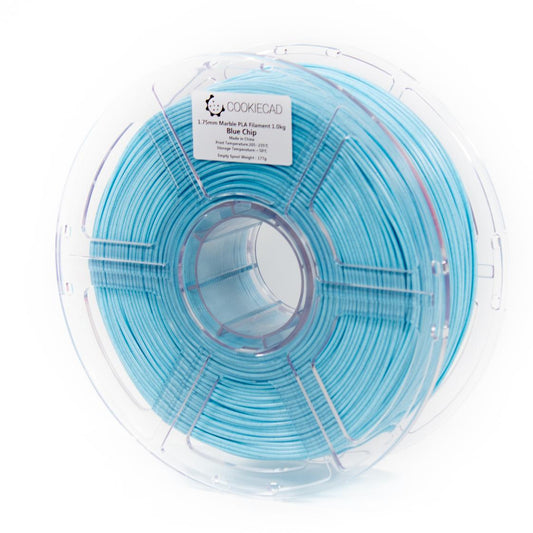 Cookiecad - Blue Chip Marble PLA Filament 1.75mm - 1kg / 2.2lbs