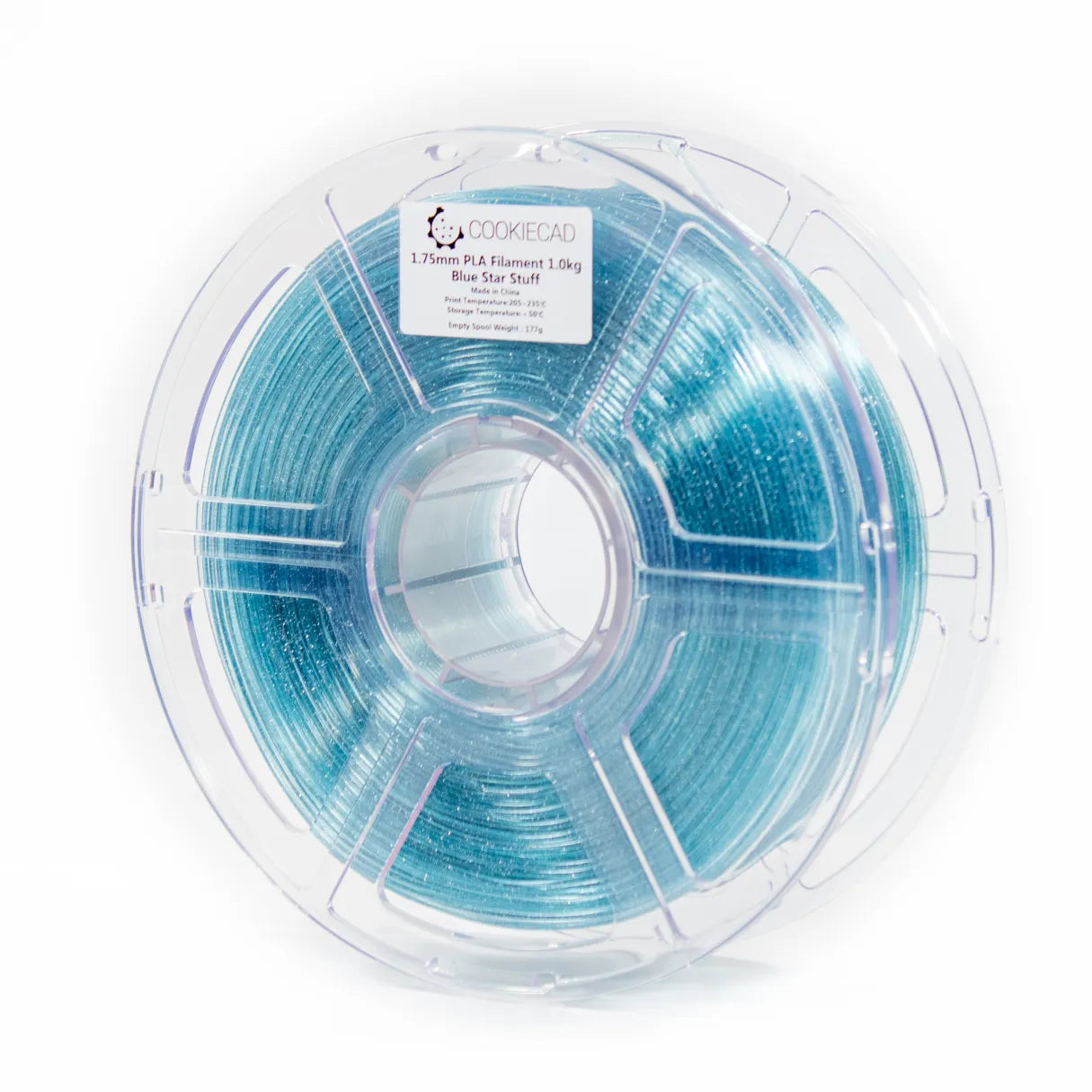 Cookiecad - Blue Star Stuff Translucent Glitter PLA Filament (1.75mm, 1kg)