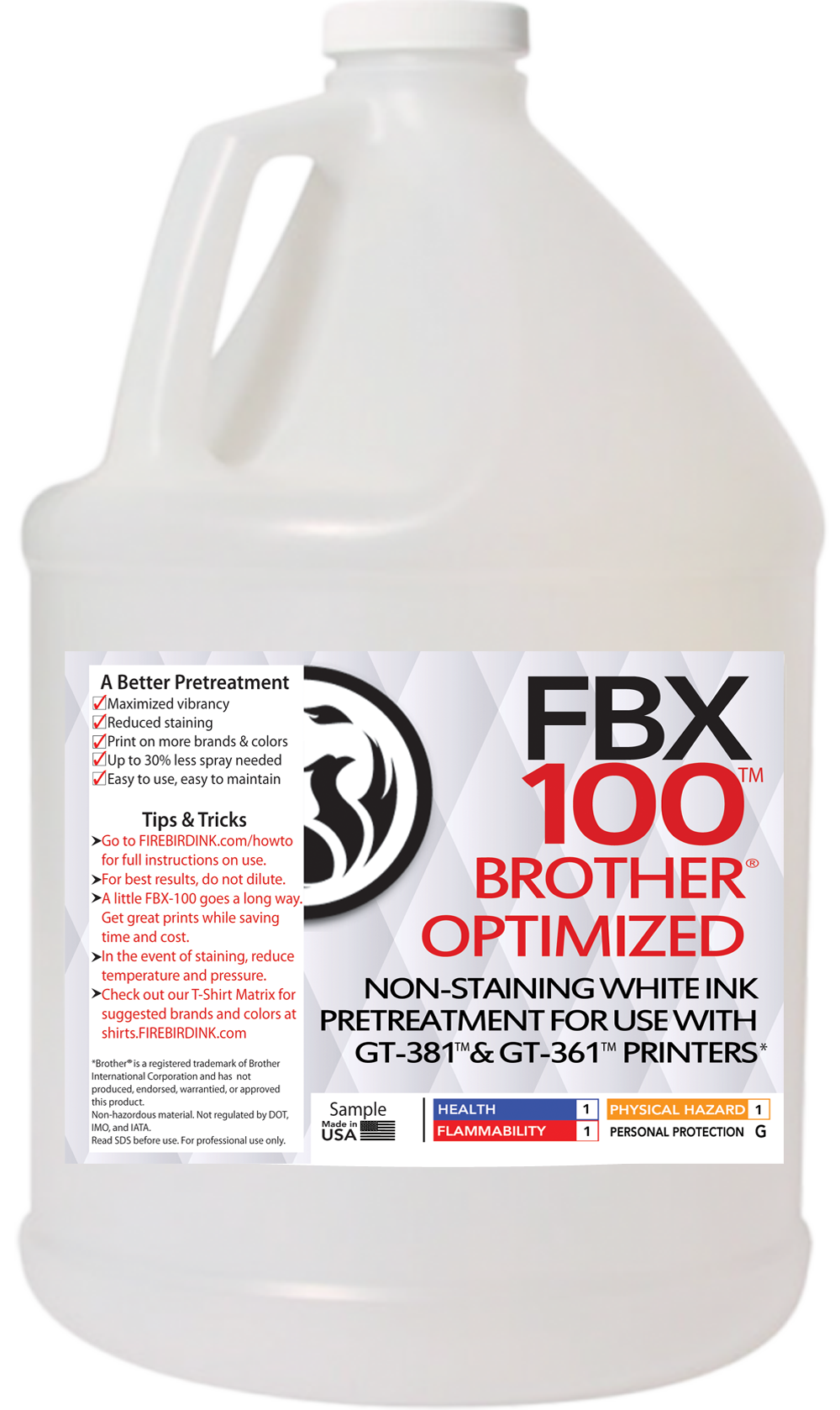 Firebird Ink - FBX-100 Brother Optimized DTG Pretreatment