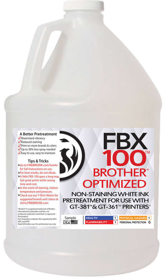 Firebird Ink - FBX-100 Brother Optimized DTG Pretreatment