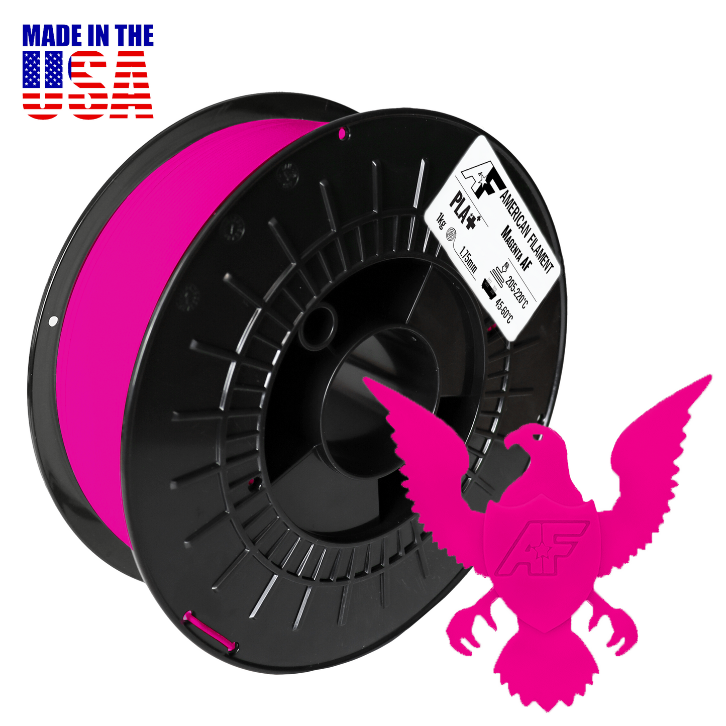 American Filament | Magenta AF 1.75mm PLA+ Filament for Color Lithophanes