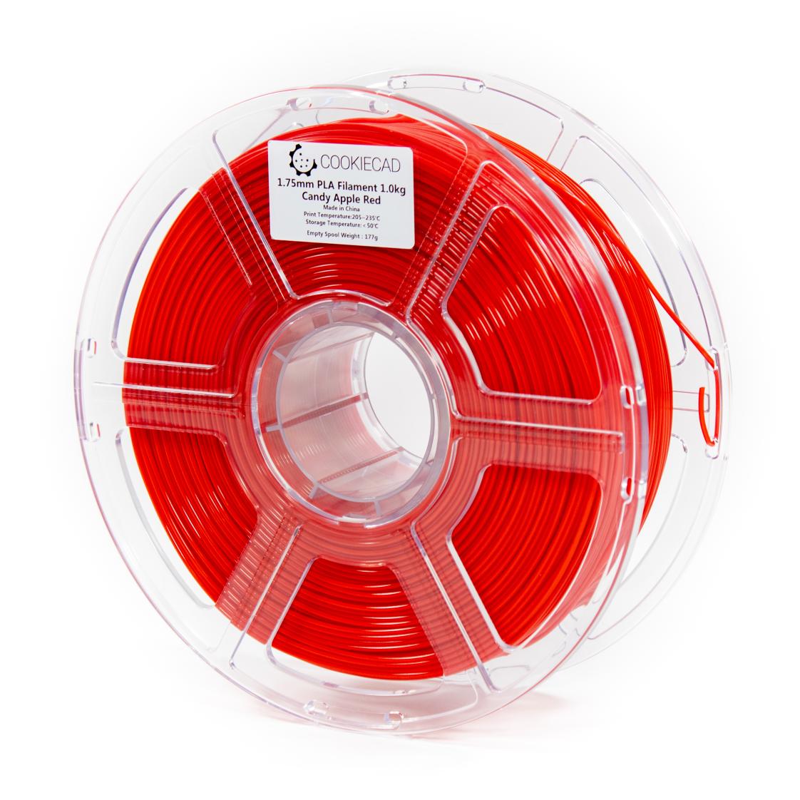 Cookiecad - Candy Apple Red PLA Filament (1.75mm, 1kg)