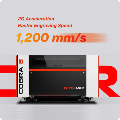 OneLaser Cobra™ 14 Workshop Essential 130W CO2 Glass Laser Engraver & Cutter