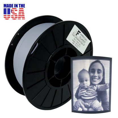 American Filament | Cool Lithophane Gray AF 1.75mm PLA Filament - created by Lithophane Maker!