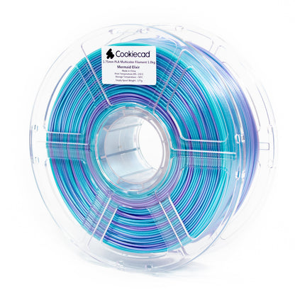 Cookiecad - Mermaid Elixir Tri-Color Gradient (purple → blue → green) PLA Filament 1.75mm, 1kg