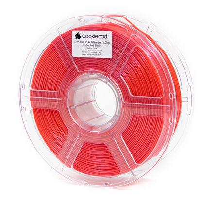 Cookiecad - Ruby Red Elixir PLA Filament (1.75mm, 1kg)
