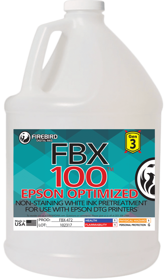 Firebird Ink - FBX-100 Gen3 Epson Optimized DTG Pretreatment
