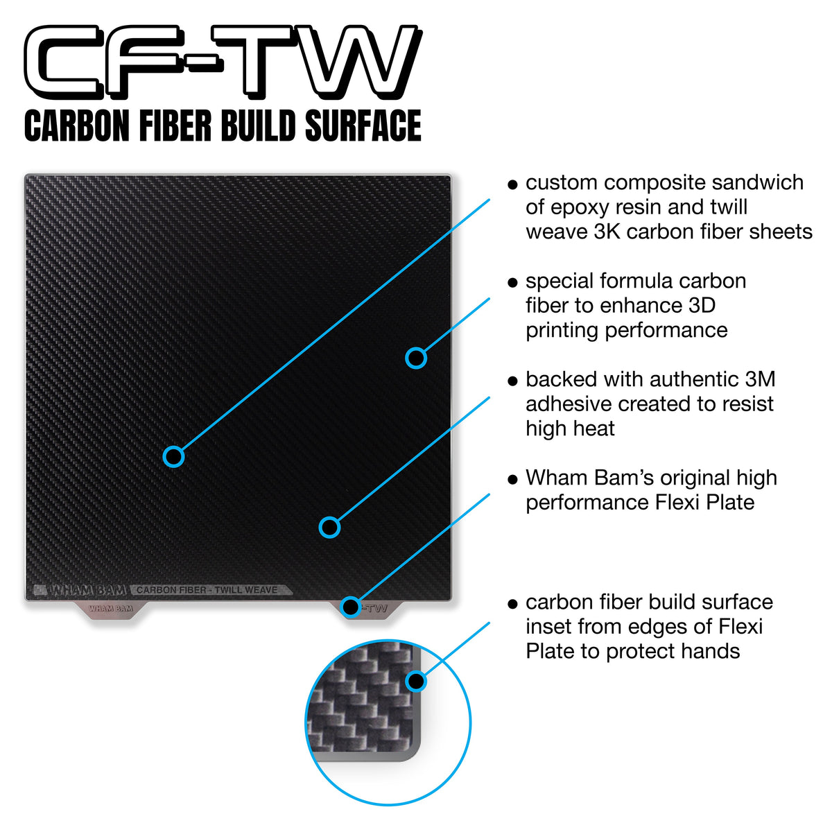 Flexi Plate with Carbon Fiber - Creality K1 and K1C - 235 x 235 mm