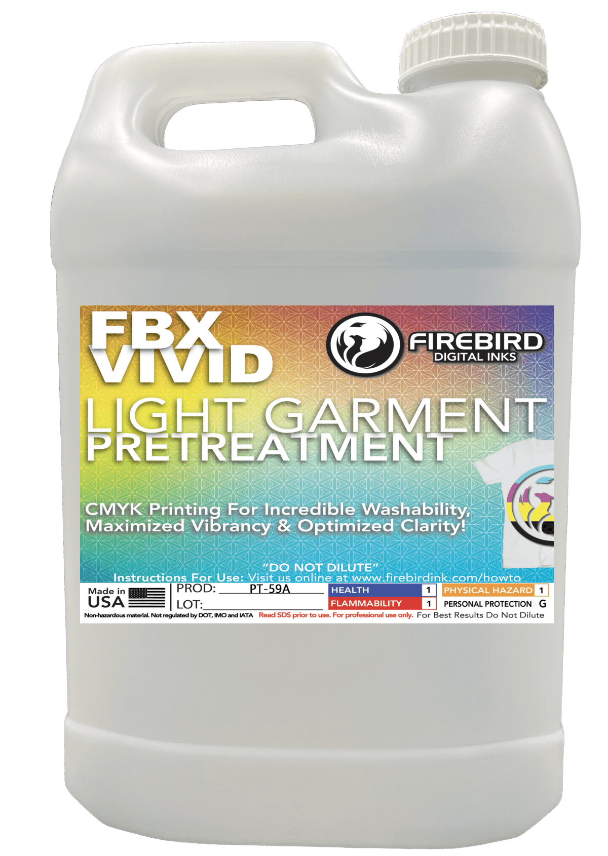 Firebird Ink - FBX-VIVID Light Garment DTG Pretreatment