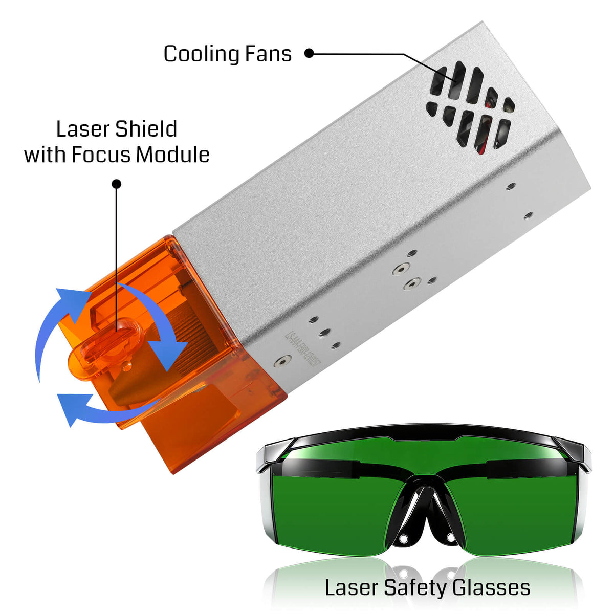 Genmitsu CFL10-40 10W FAC 435nm Laser Module for CNC Router Machines