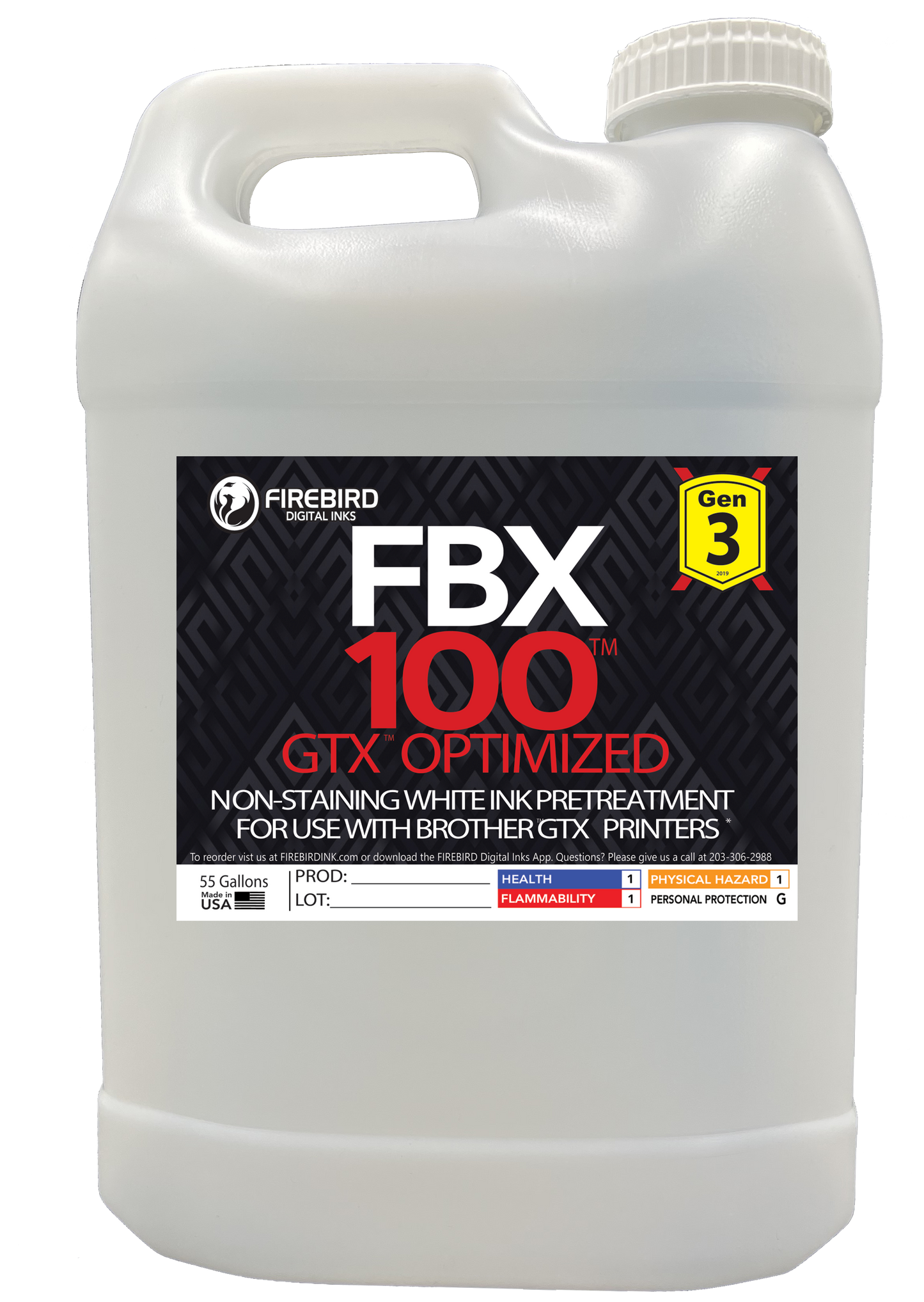 Firebird Ink - FBX-100 Gen3 GTX Optimized DTG Pretreatment