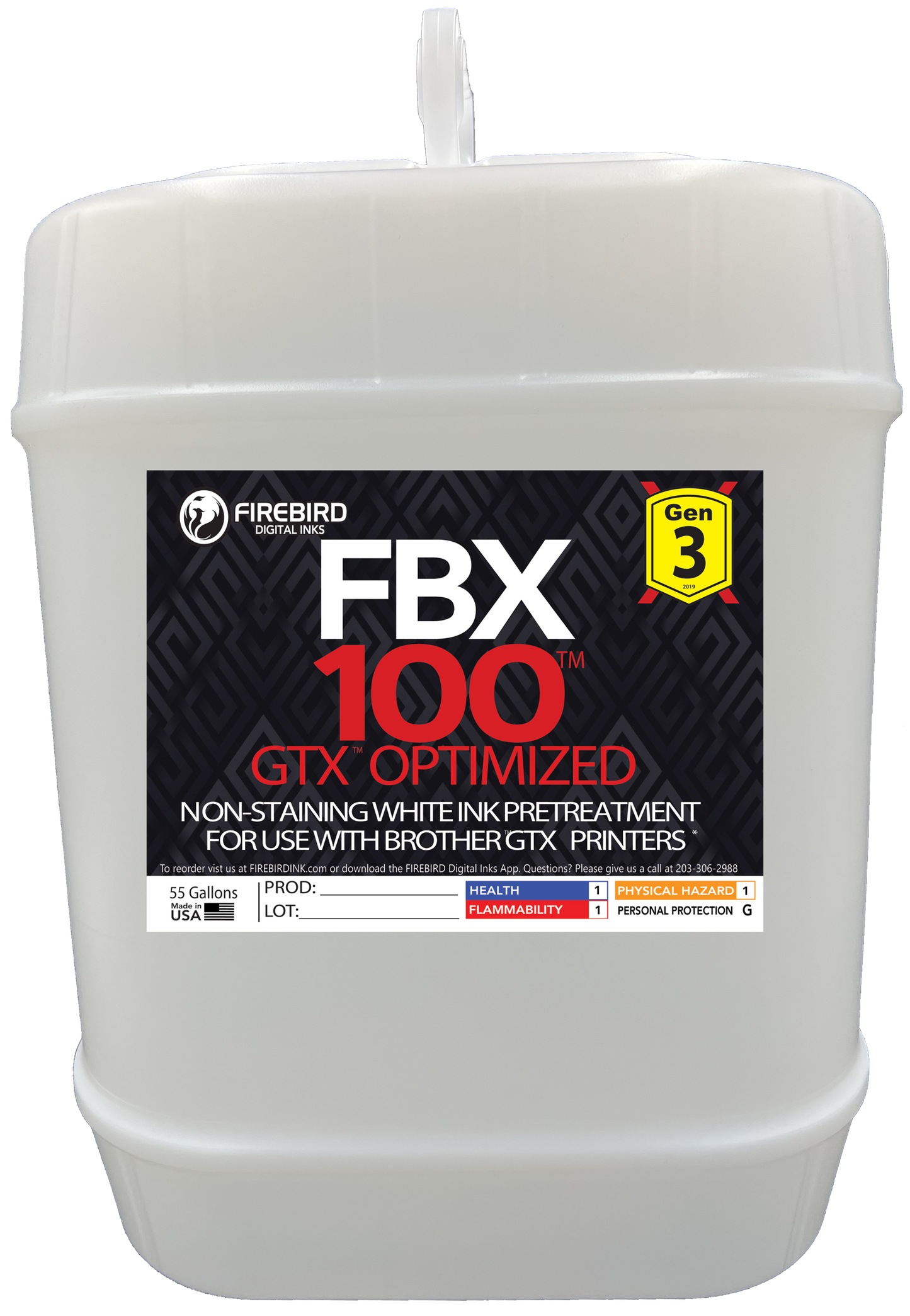 Firebird Ink - FBX-100 Gen3 GTX Optimized DTG Pretreatment