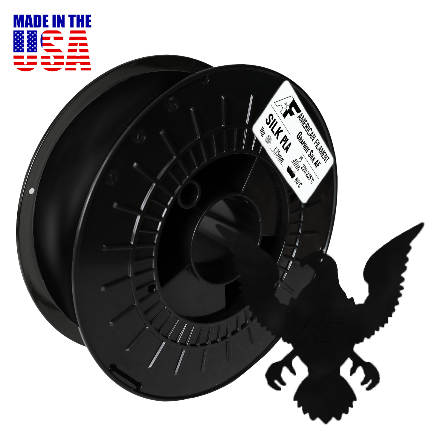 American Filament - Graphite AF Silk PLA Filament (1.75mm, 1kg)