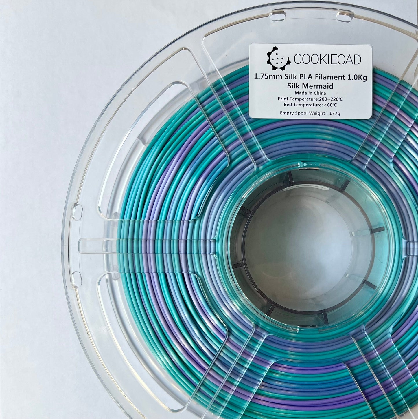 Cookiecad - SILK Mermaid Tri-Color Gradient PLA Filament (1.75mm, 1kg)