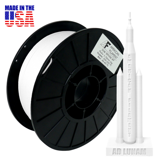 American Filament | Ice White AF 1.75mm PLA+ Filament Made in the USA!