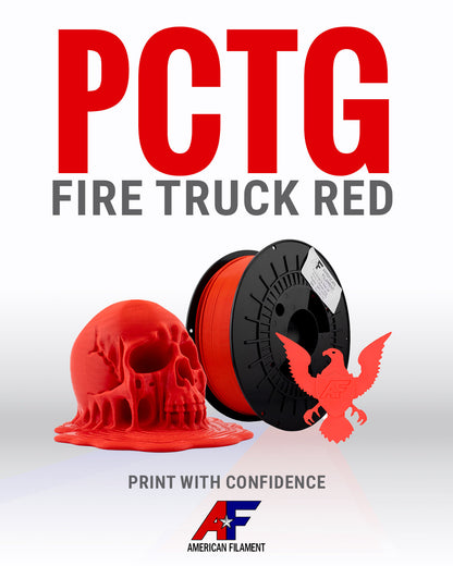 American Filament - Tough Professional PCTG Filament | Fire Engine Red, 1.75mm (1kg)