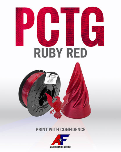 American Filament | Transparent Ruby Red AF 1.75mm PCTG Filament Made in the USA!