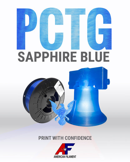 American Filament Transparent Sapphire Blue PCTG Filament (1.75mm, 1kg)