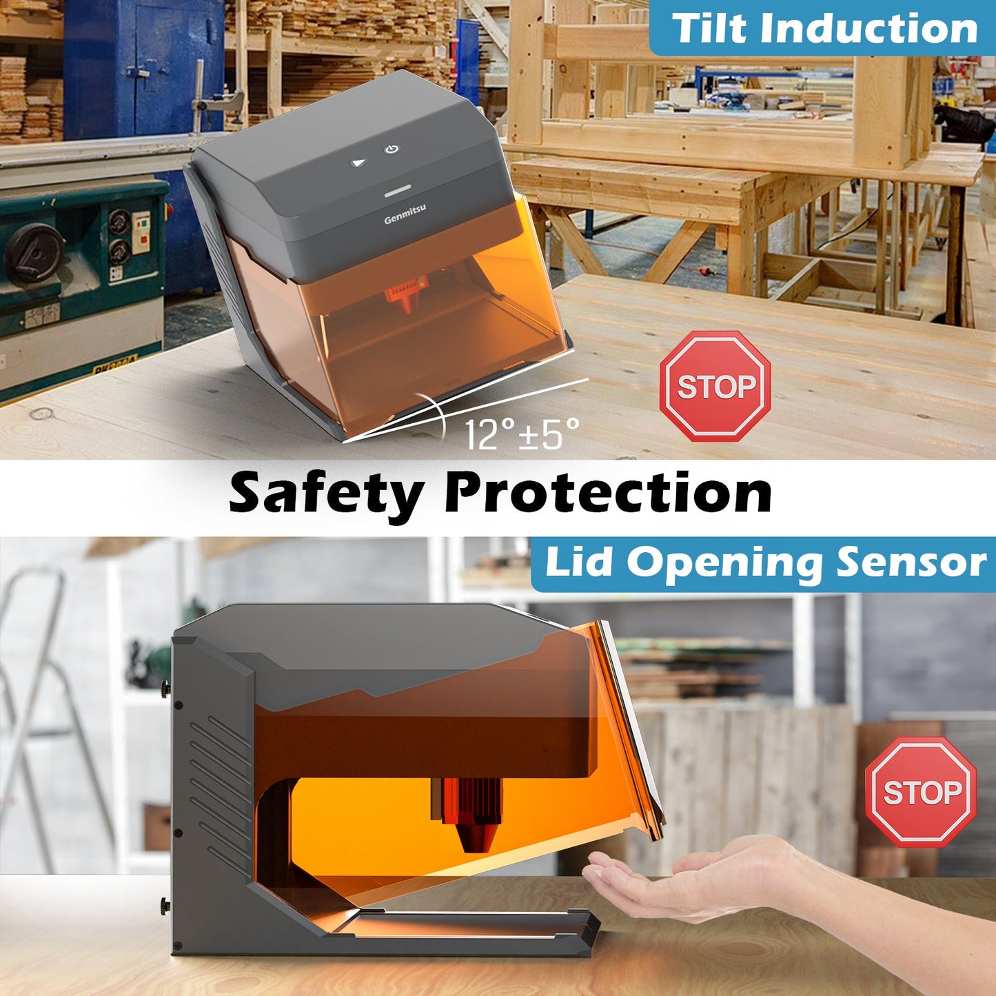 Genmitsu - Kiosk Portable Desktop Laser Engraver & Cutter