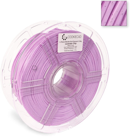 Cookiecad - Lavender Chip Marble PLA Filament – 1.75mm (1kg)