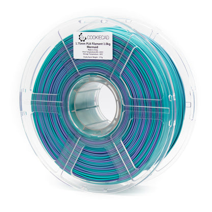 Cookiecad - Mermaid Tri-Color Gradient PLA Filament (1.75mm, 1kg)