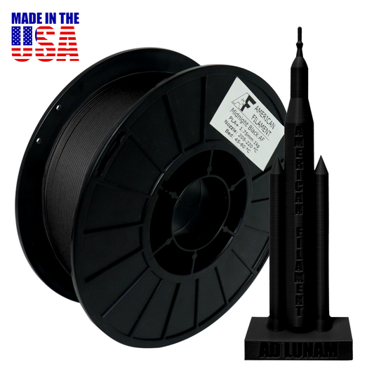 American Filament - Matte Black AF 1.75mm PLA+ Filament Made in the USA!