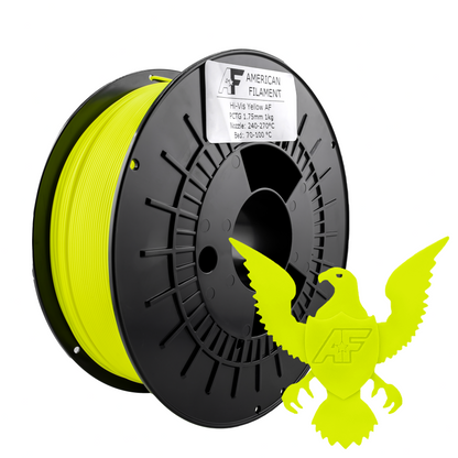 American FIlament | Hi-Vis Yellow AF 1.75mm PCTG Filament Made in the USA!