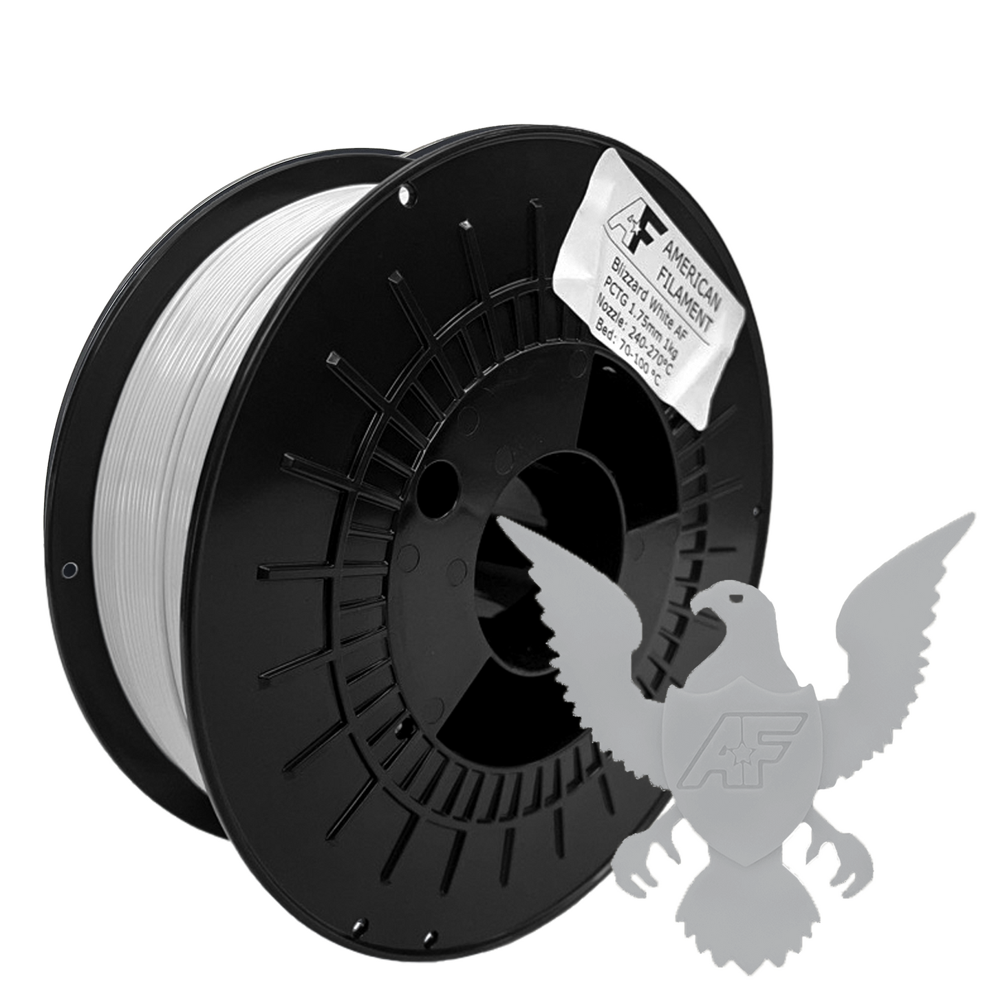 American Filament | Blizzard White AF 1.75mm PCTG Filament Made in the USA!