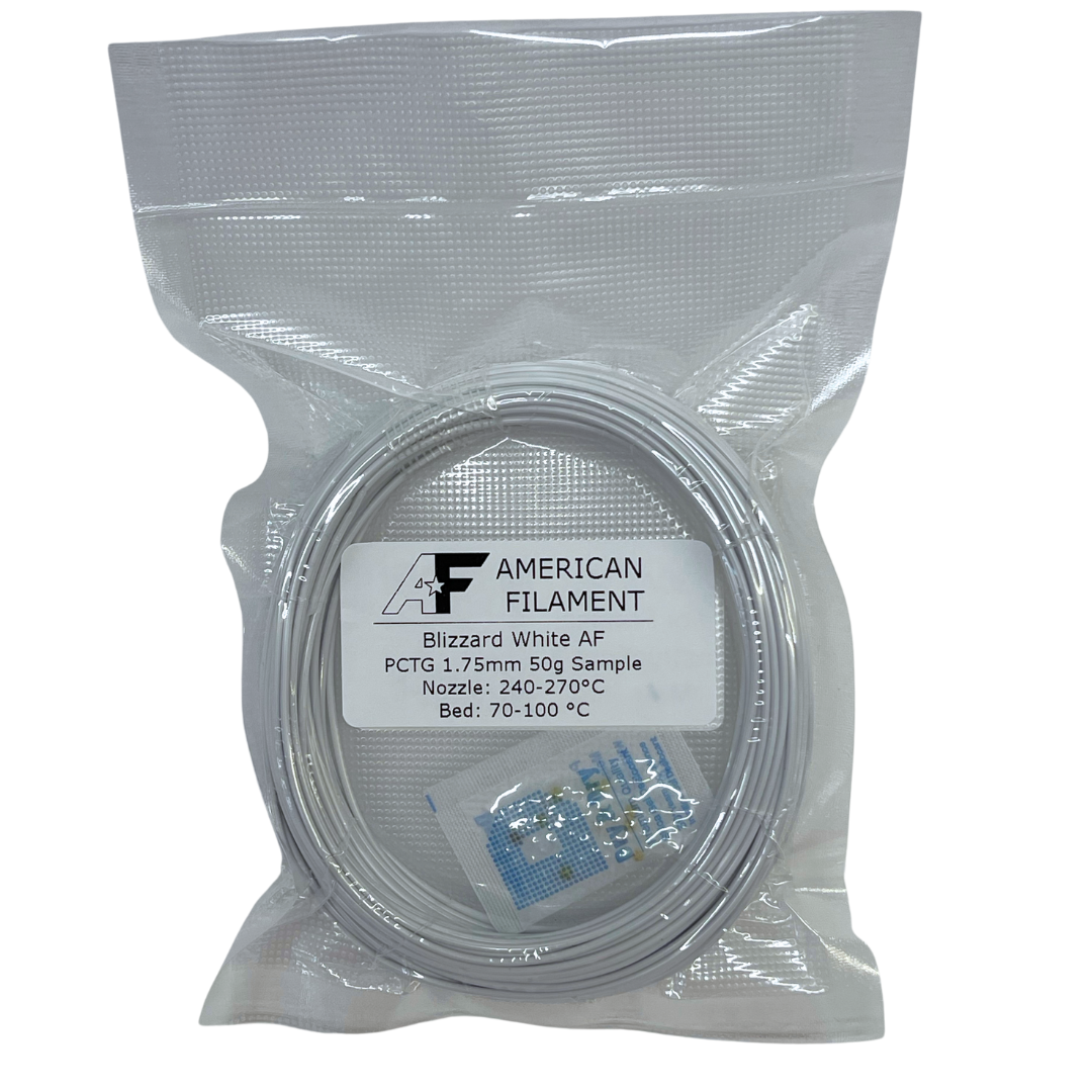 American Filament | Blizzard White AF 1.75mm PCTG Filament Made in the USA!