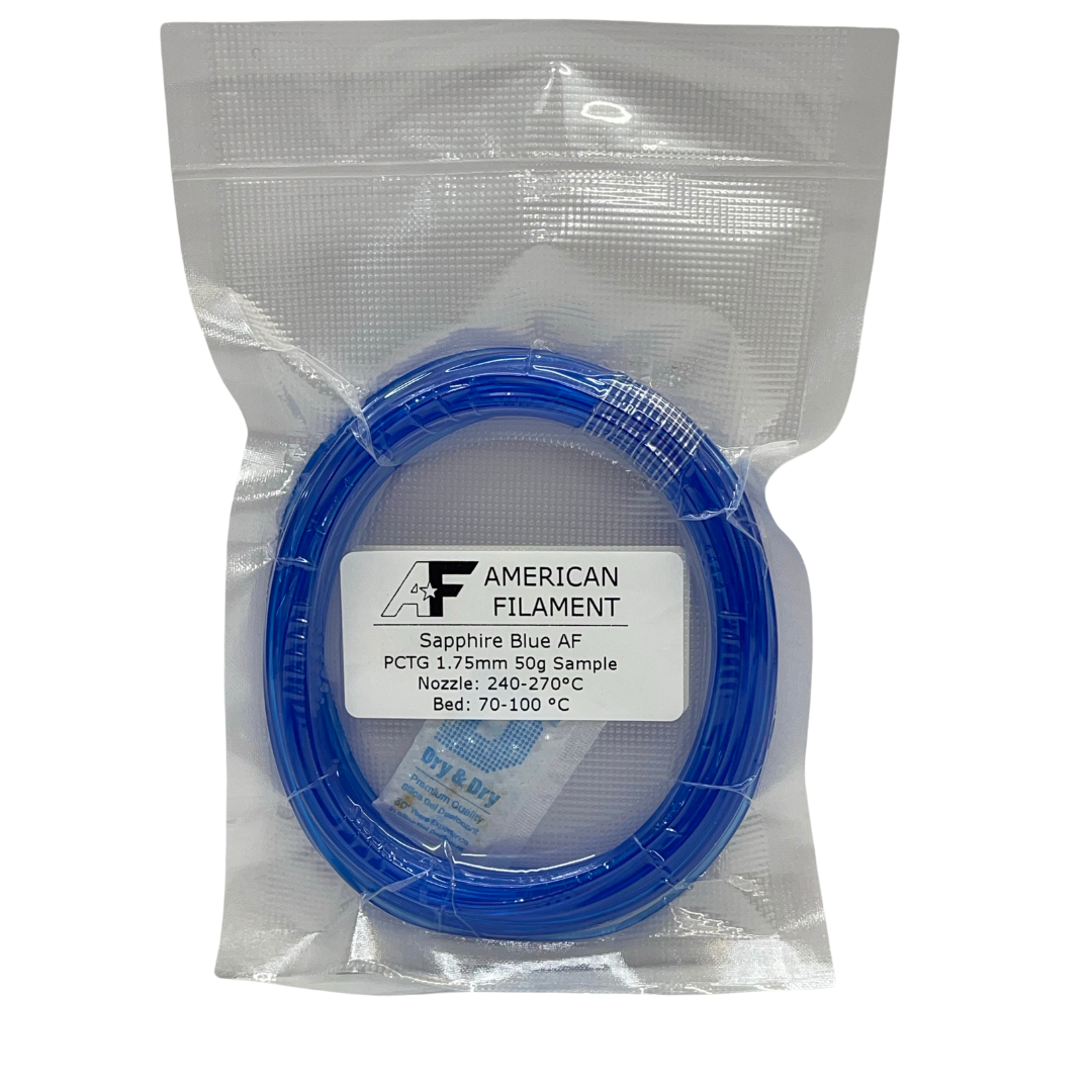 American Filament Transparent Sapphire Blue PCTG Filament (1.75mm, 1kg)