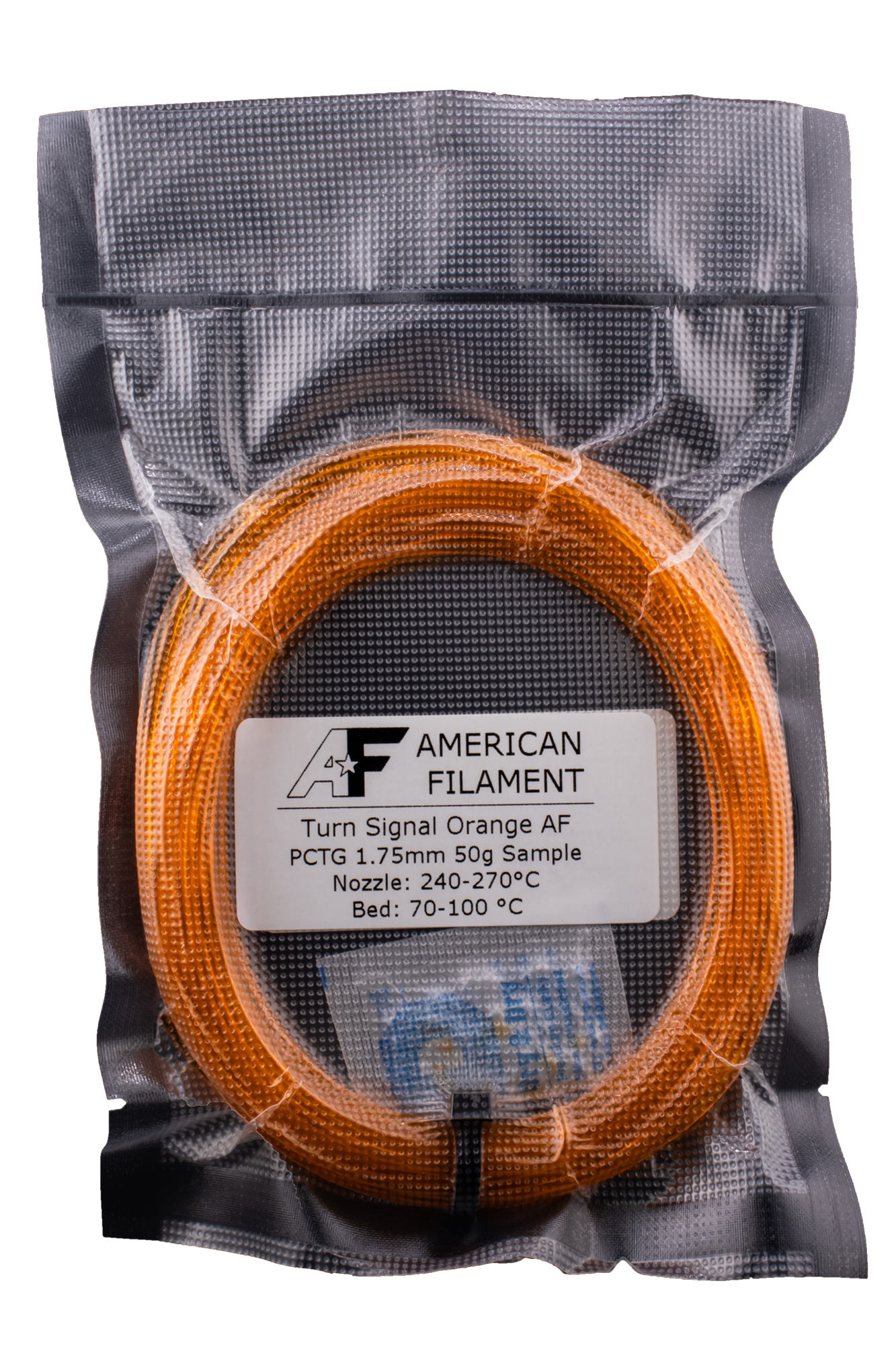 American Filament - Tough Professional PCTG Filament | Transparent Turn Signal Orange, 1.75mm (1kg)