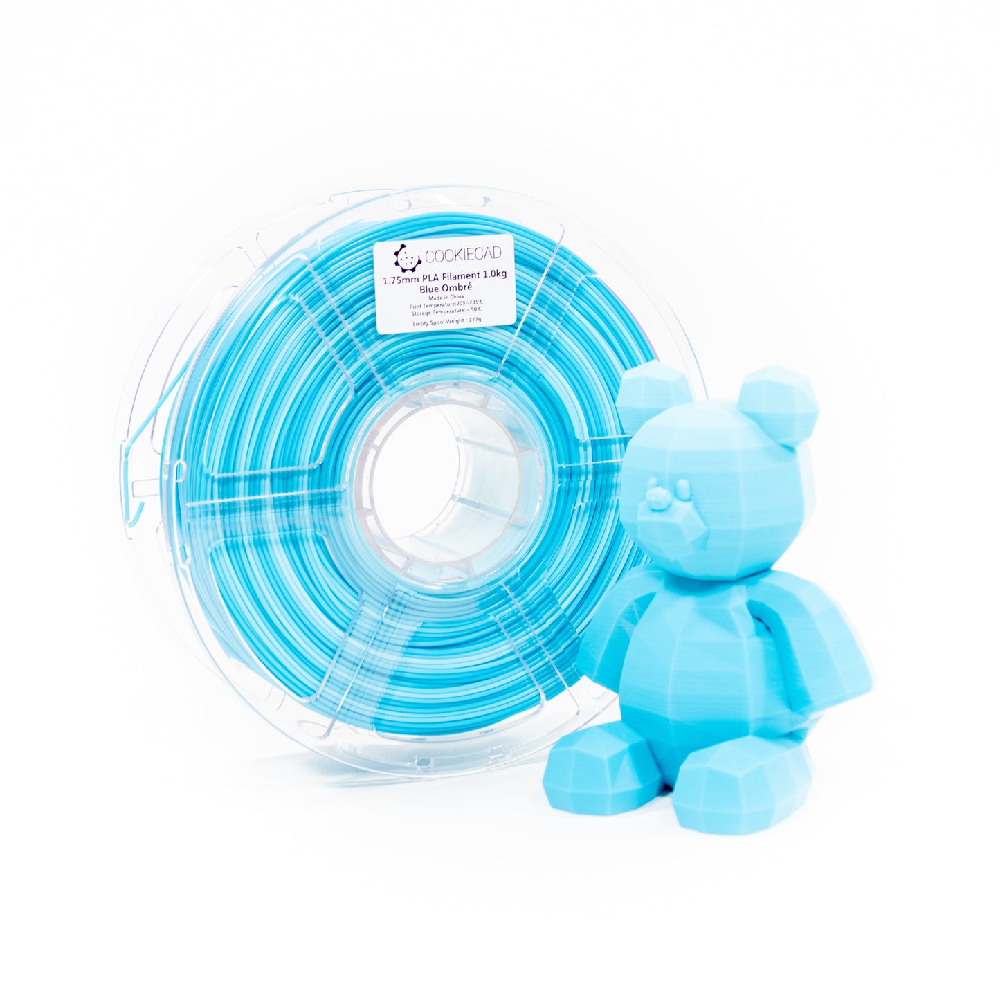 Cookiecad - Blue Ombré Dual-Shade PLA Filament (1.75mm, 1kg)