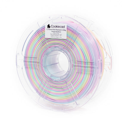 Cookiecad - Pastel Rainbow PLA Filament 1.75mm, 1kg