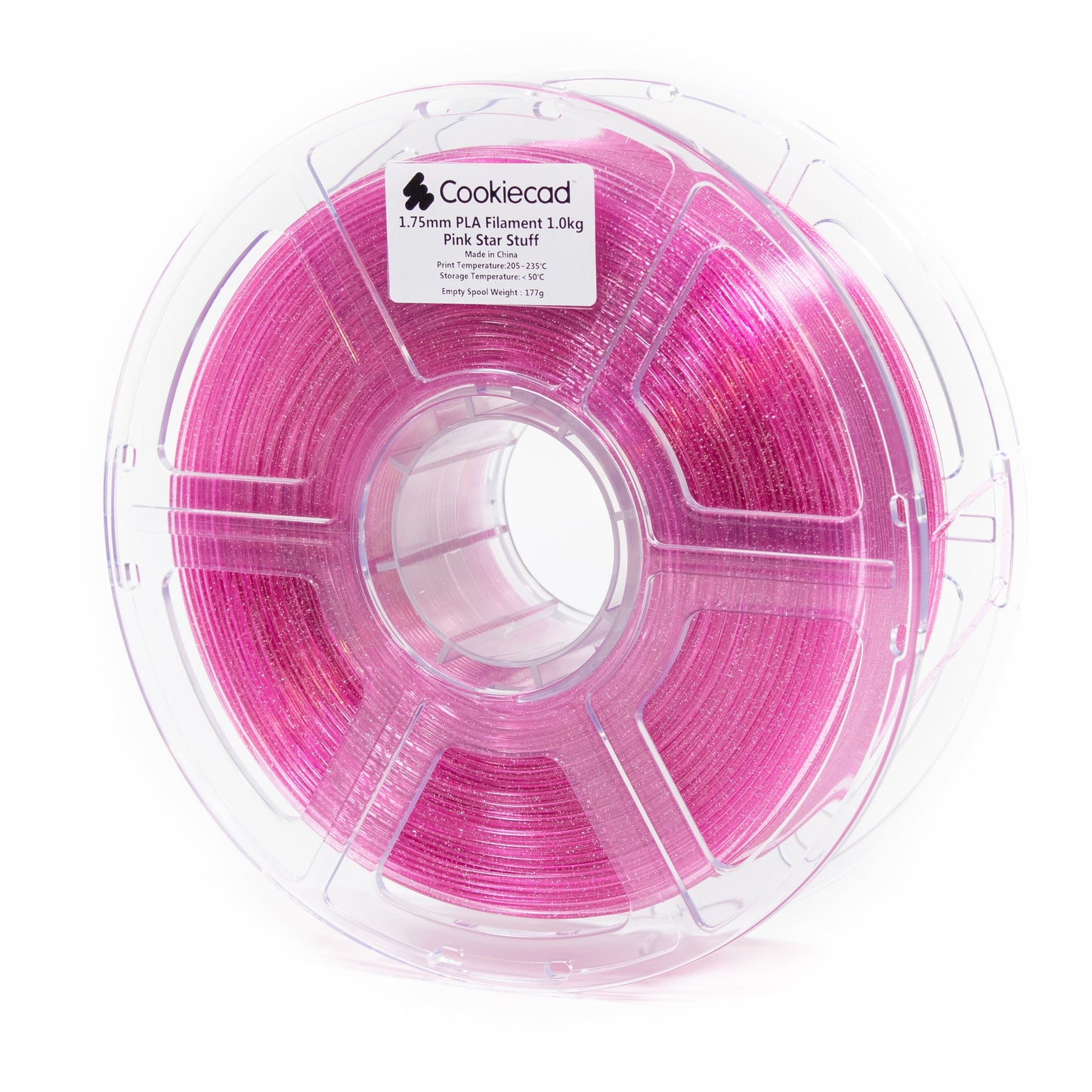 Cookiecad - Pink Star Stuff Translucent Glitter PLA Filament (1.75mm, 1kg)