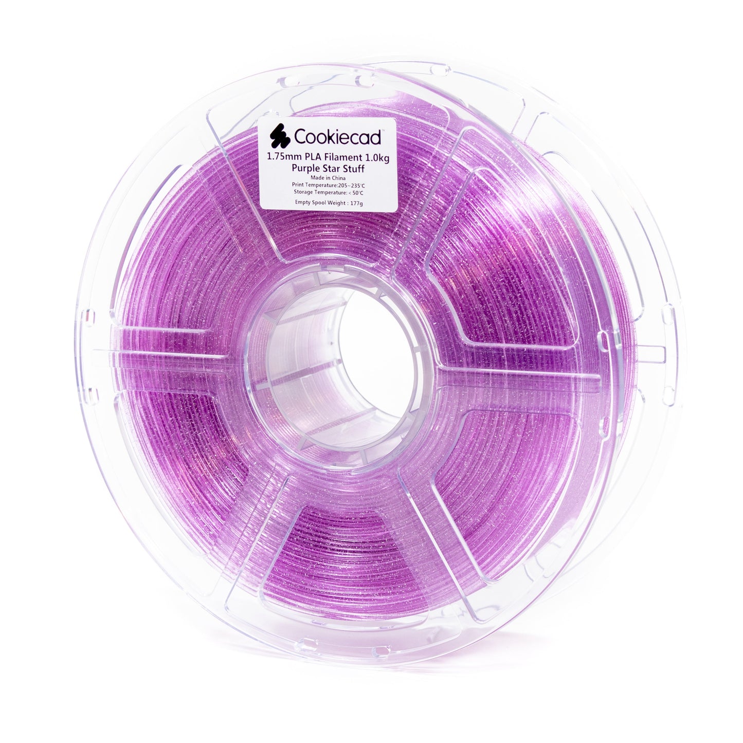 Cookiecad - Purple Star Stuff Translucent Glitter PLA Filament (1.75mm, 1kg)