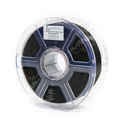 Cookiecad - Black Star Stuff Translucent Glitter PLA Filament (1.75mm, 1kg)