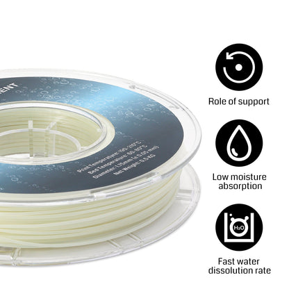 SainSmart - Premium Natural PVA Dissolvable Filament | 1.75mm Water Soluble Support, 0.5kg (1.1 lbs)