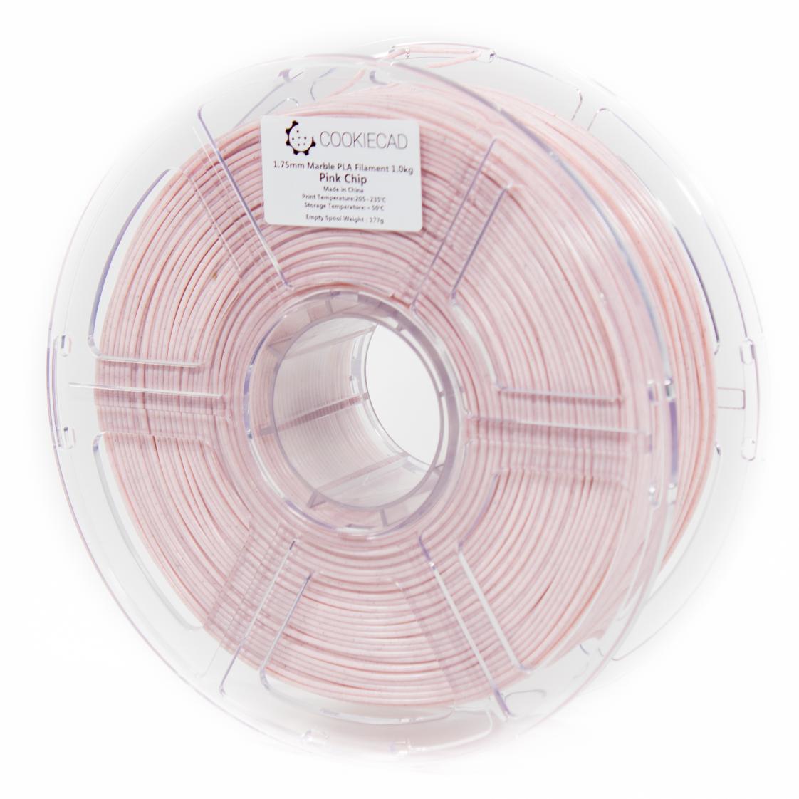 Cookiecad - Pink Chip Marble Textured PLA Filament (1.75mm, 1kg)