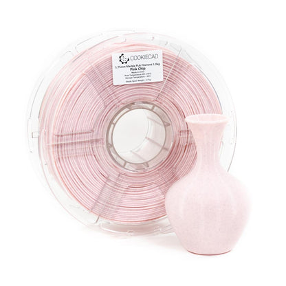 Cookiecad - Pink Chip Marble Textured PLA Filament (1.75mm, 1kg)